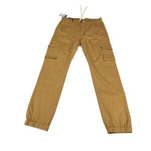 Victorious Mens Wheat Cargo Jogger Pants JG805 Tan Streetwear Twill 2XL NEW